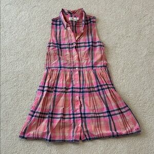 Vineyard Vines Pink and Blue Plaid Kids Dress